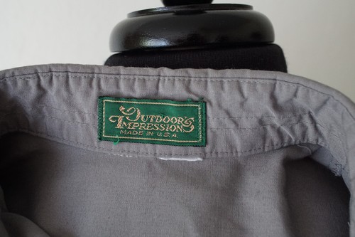 Vintage Outdoor Impression M Gray Sportsman Shooting Shirt Made in USA - Picture 8 of 8