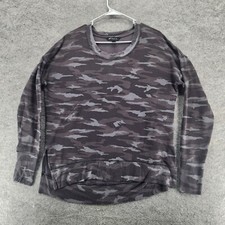 Athleta Sweatshirt Womens Medium Long Sleeve Gray Camo