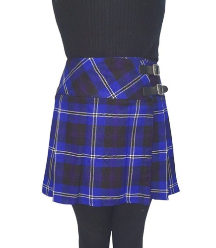 Scottish Ladies Mini Pride Of Scotland Tartan Kilt/Women Skirt 16' long Kilt pin - Picture 7 of 23