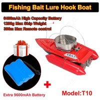 T10 300m Rc Lure Fishing Bait Boat Remote Control+extra Free 9600mah Battery Red T10 300m Rc Lure Fishing Bait Boat Remote Control+extra Free 9600mah Battery Red
