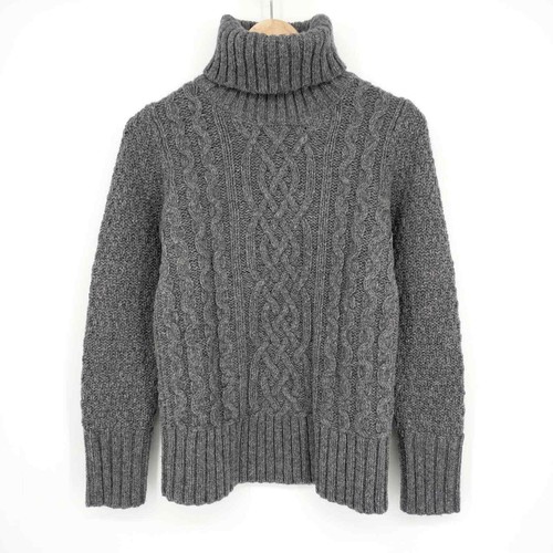 Eddie Bauer Lambs Wool Cable Knit 