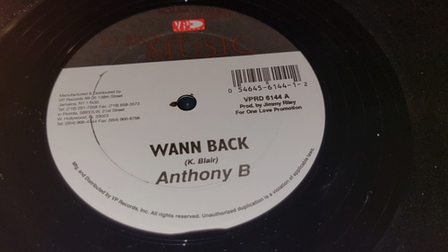 Anthony B / Tarrus Wann Back / Now A Days 12" Reggae Vinyl 2000 VP Records - Picture 2 of 3