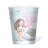 "Krima & Isa: Pappbecher \"Meerjungfrau\" 8 StüCk, 200 Ml, Pp-Beschichtet, 300G/M²"