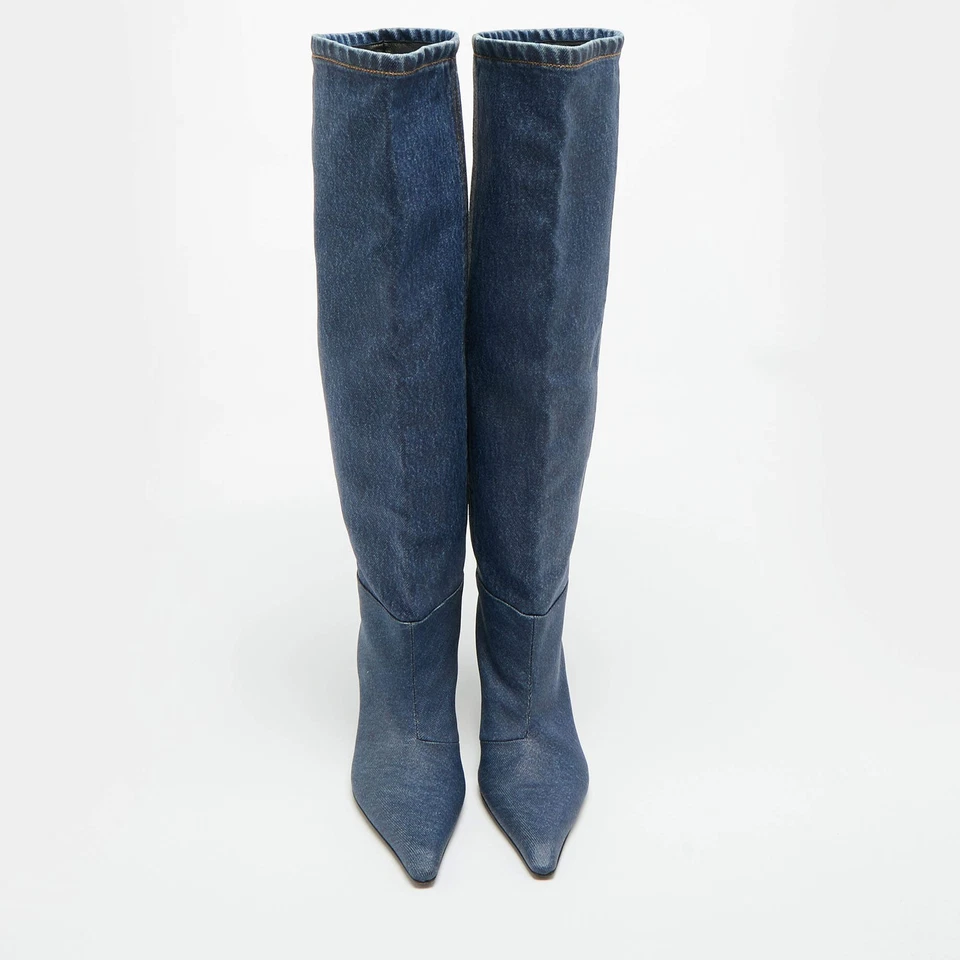 Bottes en denim bleu Alexander Wang taille 37 longueur genou - Photo 3/4