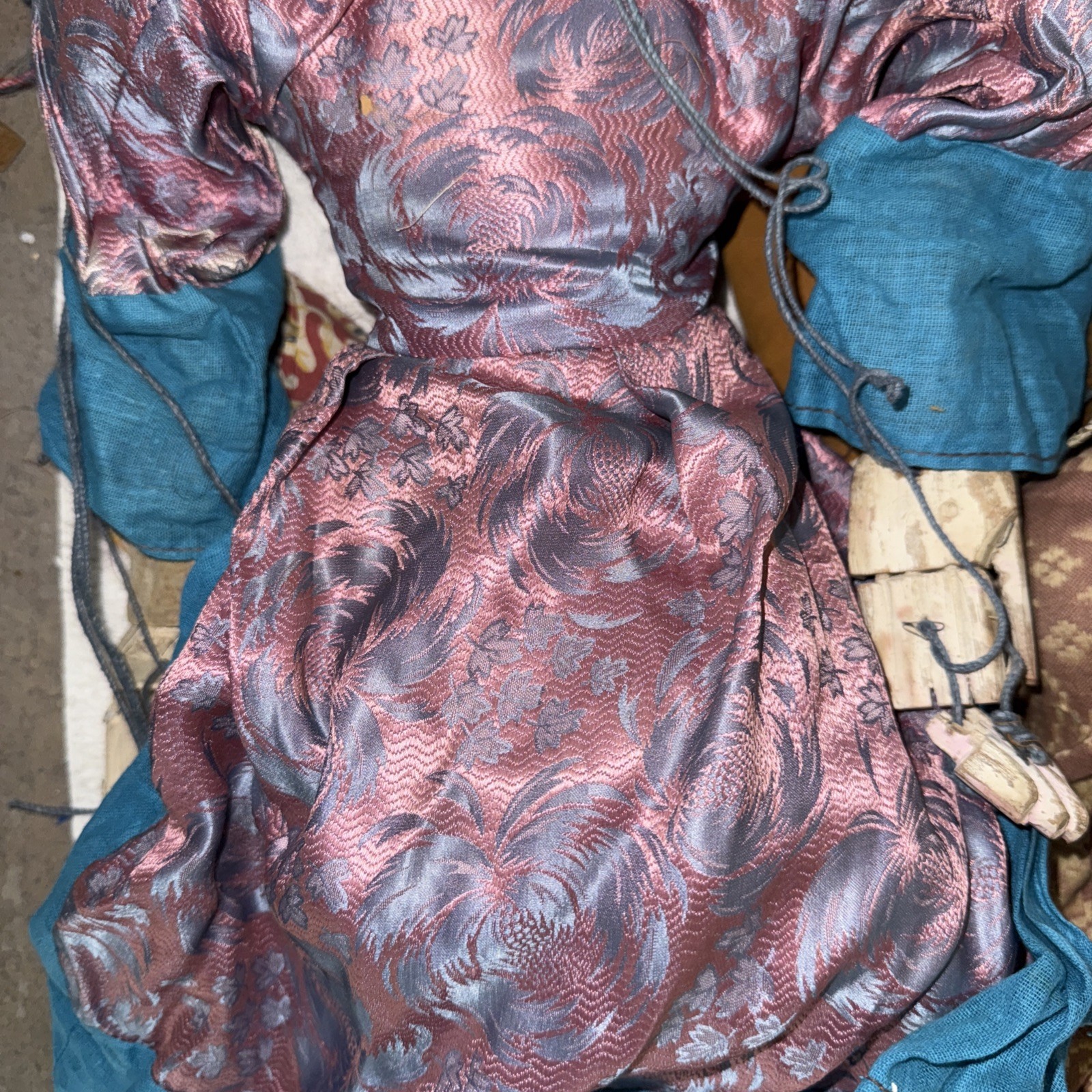 Vintage Wooden Marionettes/Puppets With Robes