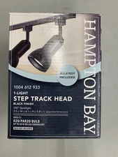 Hampton Bay Light Black Finish Step Track Lighting Head  R20/PAR20 1004 612 933