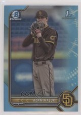 2022 Bowman Draft Chrome Sky Blue Refractor Adam Mazur #BDC-4 0fz3