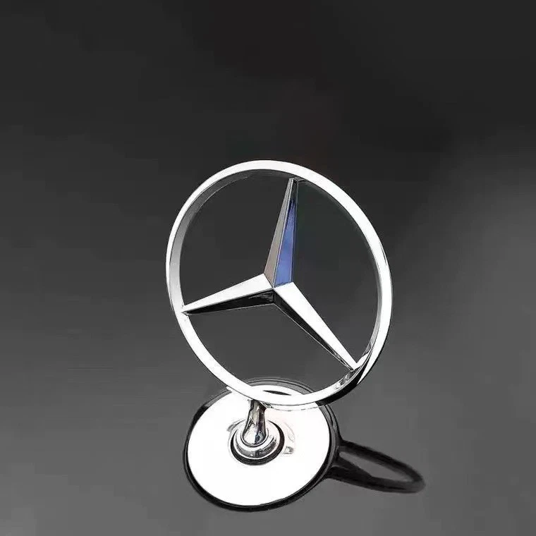 For Mercedes-Benz Front Hood Ornament Mounted Standing Star Badge Emblem US NEW Foto 4 de 4
