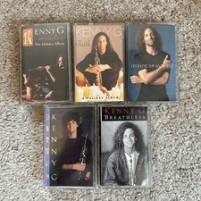 Kenny G, Lot of 5 Cassette Tapes Breathless, The Moment, Holiday, Faith