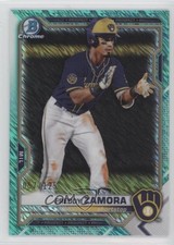 2021 Bowman Chrome Prospects Aqua Shimmer Refractor 57/125 Freddy Zamora 3f4