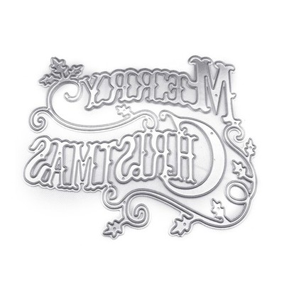 Merry Christmas Words Metal Die Cuts for Creative Paper Arts Craft Cutting Templ