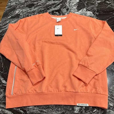 Nike Dri-FIT Standard Issue Crewneck Basketball Sweatshirt Lt Wild Mango Sz L