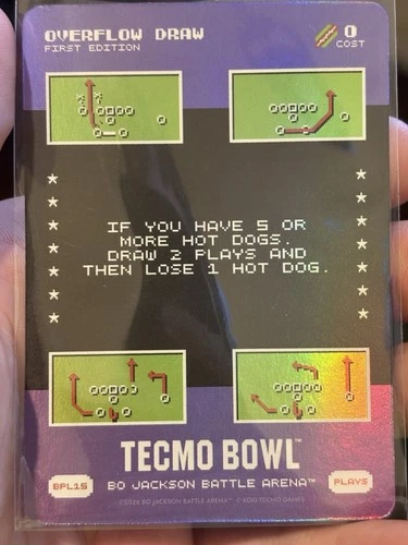 KOEI TECMO Overflow Draw BPL15 Tecmo Bowl Bo Jackson 1st Edition Foil
