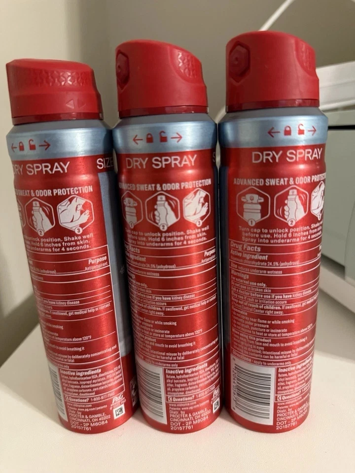 3 PACK Old Spice Antiperspirant & Deodorant Invisible Dry Spray, Volcano, 4.3oz - Image 2 of 2