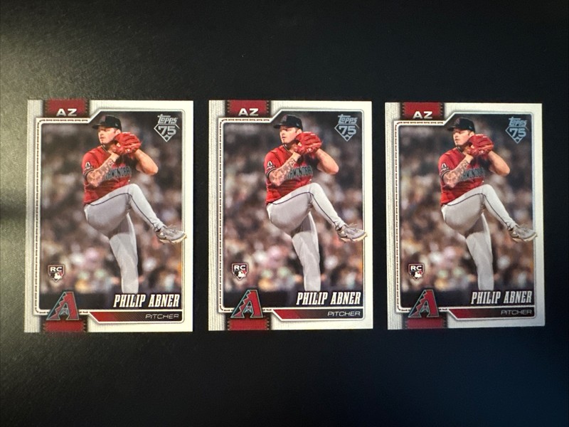 Topps 2026 Series 2 Philip Abner 510 Diamondbacks Base Rookie x3