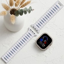 Breathable Silicone Magnetic Watch Band for Apple Watch 11 10 9 8 SE/Ultra 49mm