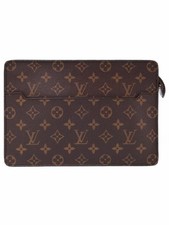 Louis Vuitton Monogram Leather Brown Pochette Homme Shoulder Bag