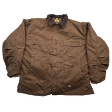 Berne Heartland Washed Chore Coat Jacket Mes 3XL Duck Canvas Quilt Lined CH377BB