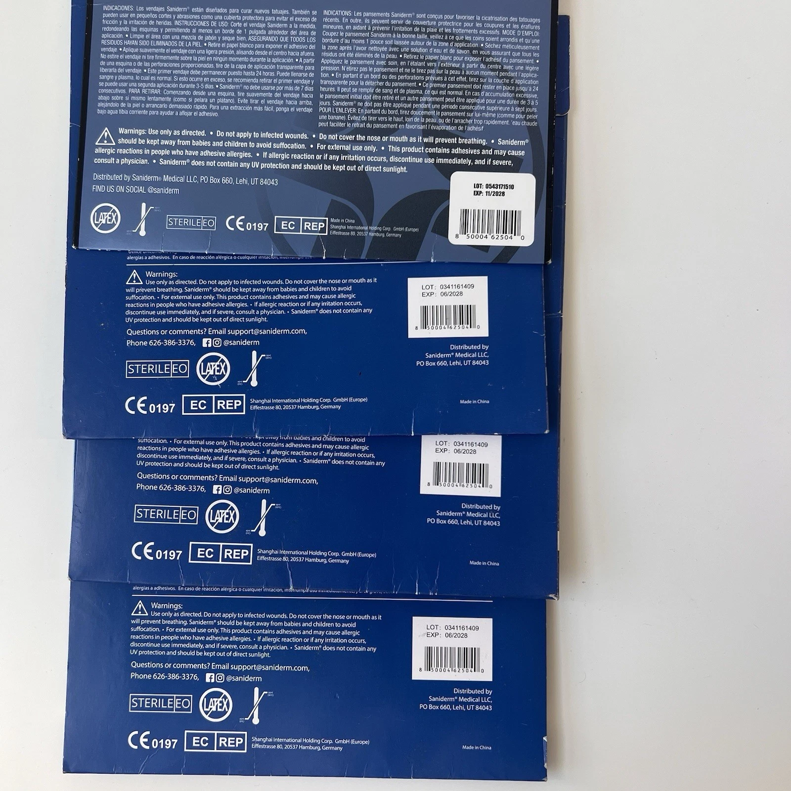 Saniderm Tattoo Aftercare Bandage 6” x 8” 3 Sheets x 4 Packs 12 Total New image 2