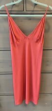 Victoria's Secret Sleep Lingerie Slip Dress Nightie Small Coral Red Sleeveless