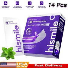 Hismile V34 Purple Teeth Whitening Strips - 14 Treatments, Fast Results 
