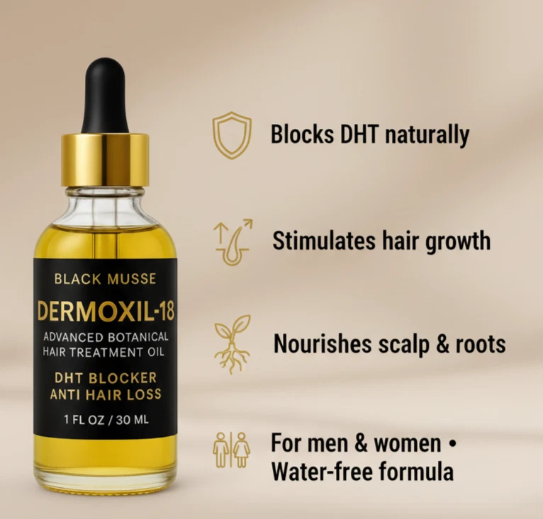 DERMOXIL-18 Hair Growth Oil Serum | DHT Blocker 18 Organic Oils | Stop Hair Loss - Image 2 of 4