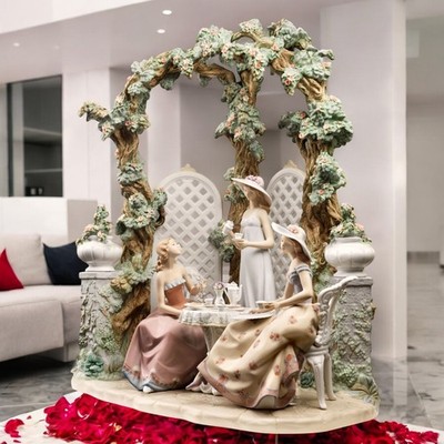 Lladro 01001759 Lladro Tea in The Garden Women Sculpture Limited