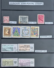 Hungary. Lot of 34 Semi-Postal Stamps. 1915, 1943, 1970-1974, 1976, 1978