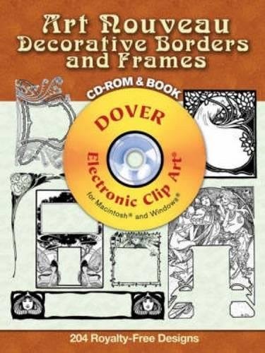 ART NOUVEAU DECORATIVE BORDERS AND FRAMES -ROM AND BOOK By Carol Belanger VG - Picture 1 of 1