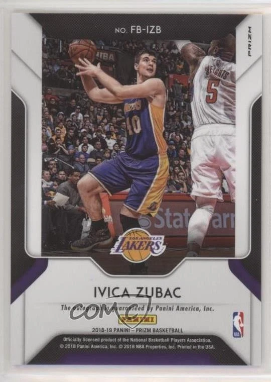 2018-19 Panini Prizm Fast Break Auto Ivica Zubac #FB-IZB Auto - Image 2 of 2