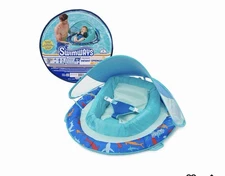 Swimways Infant Spring Float, Baby Pool Float with Canopy & UPF Protection