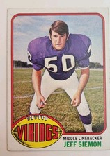 1976 Topps Football Card 125 Jeff Siemon Minnesota Vikings 