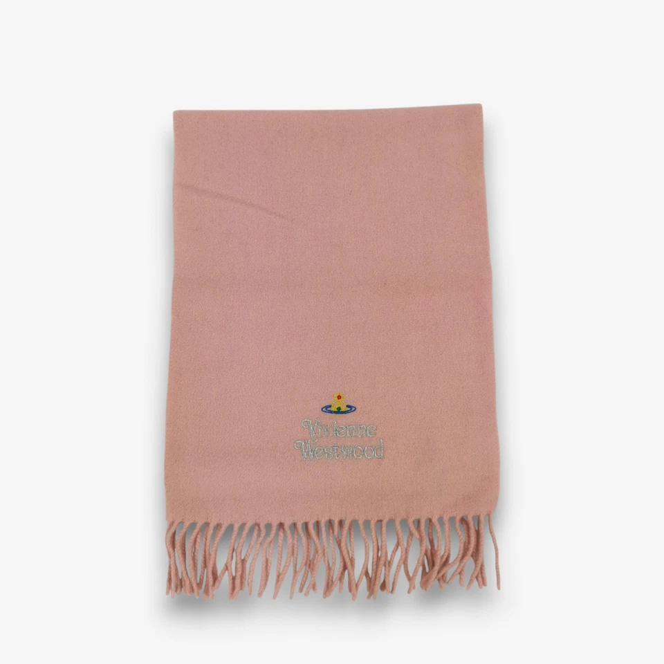 Bufanda de lana vintage Vivienne Westwood clásica flecos silenciador orbes bufandas de invierno Foto 2 de 4