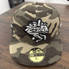 Birmingham Rumble Ponies MiLB Baseball New Era Hat Camo 7 1/2 59Fifty NWT Fitted