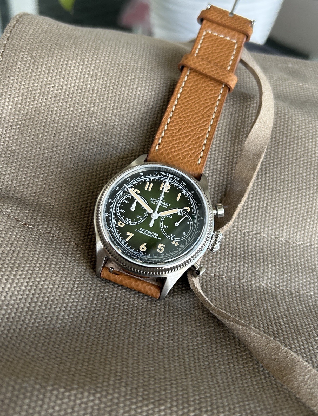 Monchard Telemeter Chronograph Green Dial 39mm
