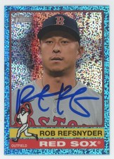 2025 Topps Heritage Chrome Light Blue Sparkle Rob Refsnyder Auto #213 COA Card