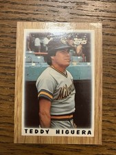 1987 Topps League Leaders Minis - Teddy Higuera #60 Milwaukee Brewers