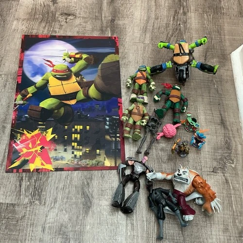 Vintage Ninja Turtle Lot 2012 TMNT Turtles and Villains Action Figures