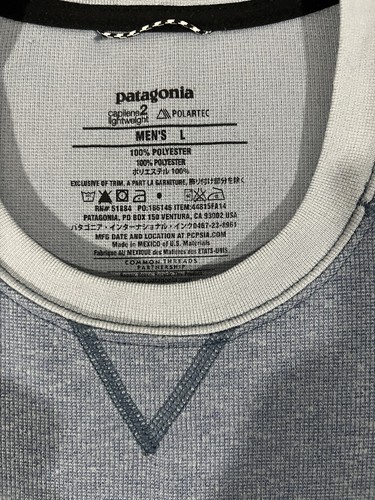 PATAGONIA CAPILENE 2 BASE LAYER MENS LARGE POLARTECH BLUE - Picture 3 of 5