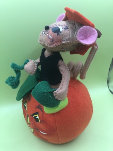 Annalee 9" Jack-o-lantern Maus 2019 Halloween Top Zustand  - Bild 4 von 7