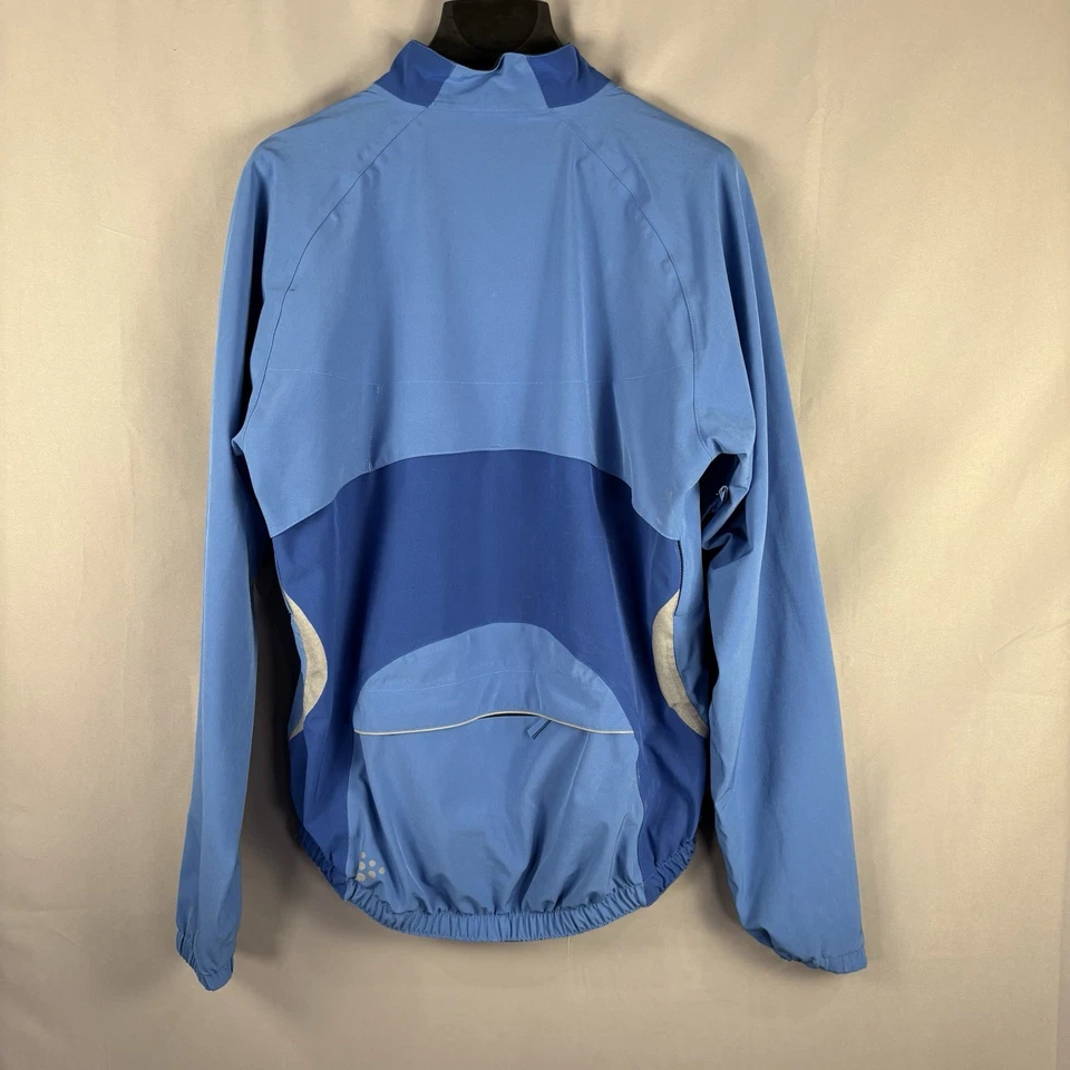 Vintage Craft Mens Reflective Cycling Jacket Windproof Blue Large - Image 4 of 4