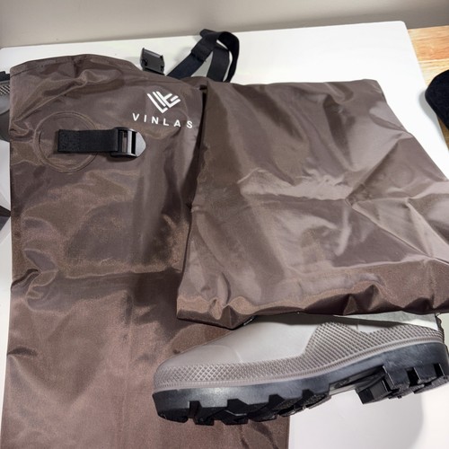 Vinlas Nylon Hip Waders Light Weight Fishing&Hunting Size 11, Brown New - 第 2/6 張圖片