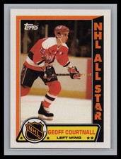 1989-90 Topps Hockey #9 Geoff Courtnall All Star Stickers Washington Capitals