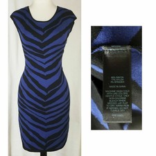 Express blue black zebra knit mini dress, S NWOT