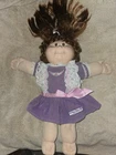 Vintage Signed 1985 Cabbage Patch Kids Brown Curly Hair