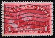 U.S. Used Stamp Scott #Q1 1c Parcel Post, Superb Jumbo. Wave Cancel. A Gem!