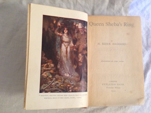 H Rider Haggard - Queen Sheba's Ring - 1st/1st 1910 Eveleigh Nash, Lost Race - Foto 3 di 9