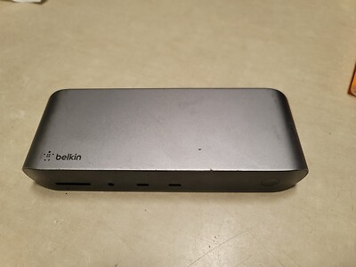 Used Belkin Pro Thunderbolt 4 Docking Station INC006 No Power Adapter T9642