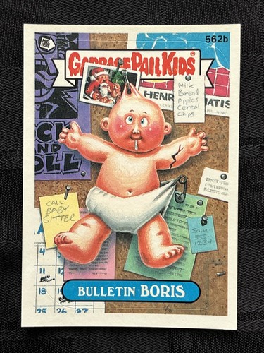 1988 Topps Garbage Pail Kids Series 14 OS14 Bulletin Boris 562b - Foto 2 di 3