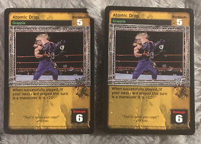 2x WWF Raw Deal Atomic Drop Silver Logo Card 35/150 v.1 Comic Images ...